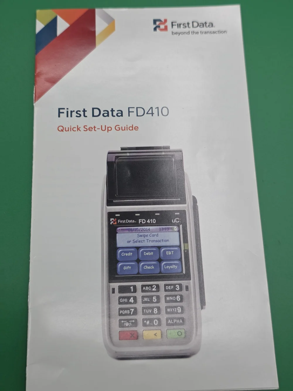 FD-410 Payment Terminal - Black and Silver